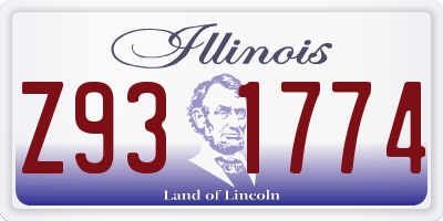 IL license plate Z931774