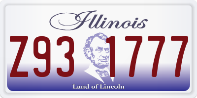 IL license plate Z931777