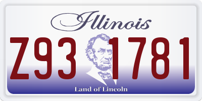 IL license plate Z931781