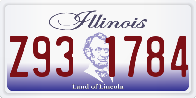 IL license plate Z931784