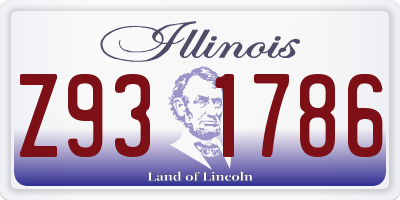 IL license plate Z931786