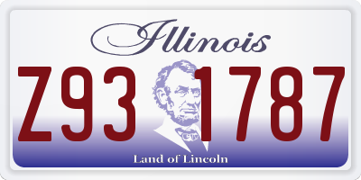 IL license plate Z931787