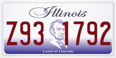 IL license plate Z931792