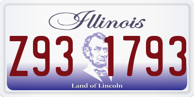 IL license plate Z931793
