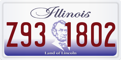 IL license plate Z931802