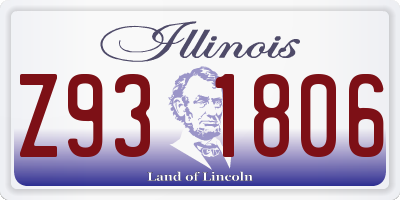 IL license plate Z931806