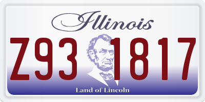 IL license plate Z931817