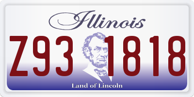IL license plate Z931818