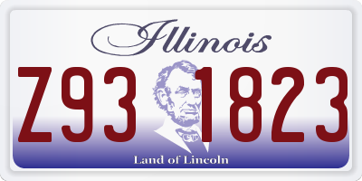 IL license plate Z931823