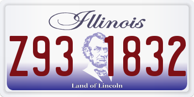 IL license plate Z931832