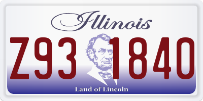 IL license plate Z931840