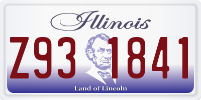 IL license plate Z931841