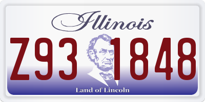 IL license plate Z931848