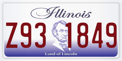 IL license plate Z931849