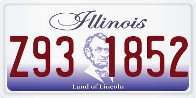 IL license plate Z931852