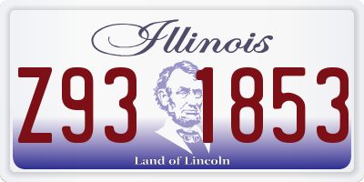 IL license plate Z931853