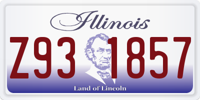 IL license plate Z931857
