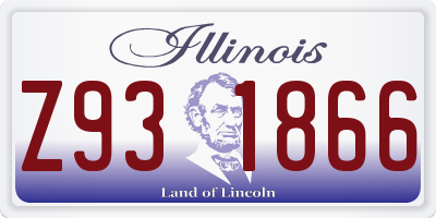 IL license plate Z931866