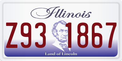 IL license plate Z931867