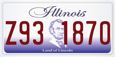 IL license plate Z931870