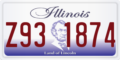IL license plate Z931874