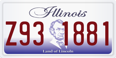 IL license plate Z931881