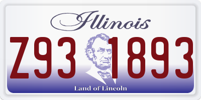 IL license plate Z931893