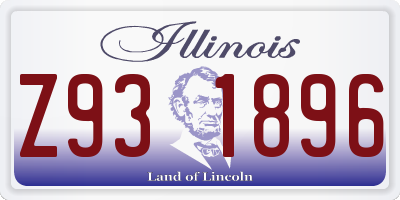 IL license plate Z931896