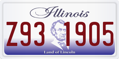 IL license plate Z931905