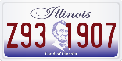 IL license plate Z931907
