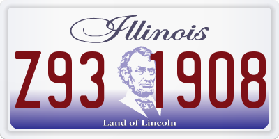 IL license plate Z931908