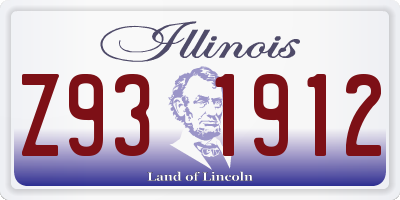 IL license plate Z931912