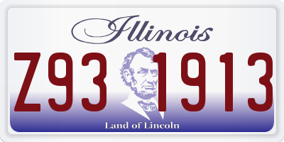 IL license plate Z931913