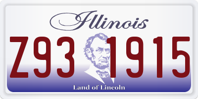 IL license plate Z931915
