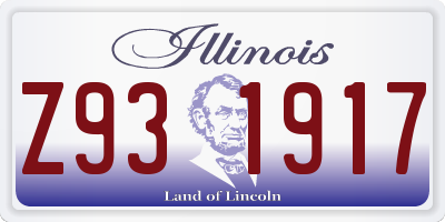 IL license plate Z931917