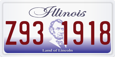 IL license plate Z931918
