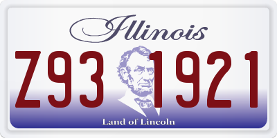 IL license plate Z931921