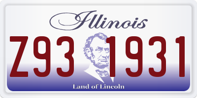 IL license plate Z931931