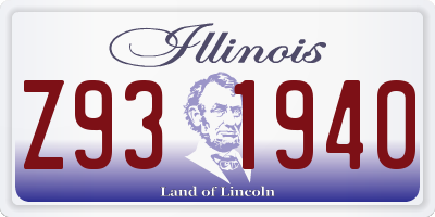 IL license plate Z931940
