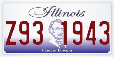 IL license plate Z931943