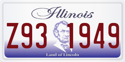 IL license plate Z931949