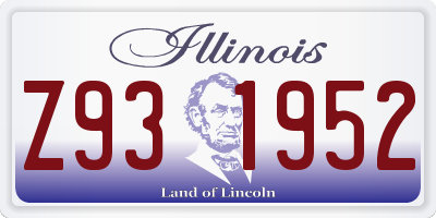IL license plate Z931952