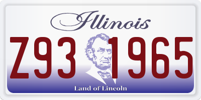 IL license plate Z931965