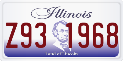 IL license plate Z931968