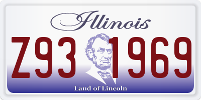 IL license plate Z931969
