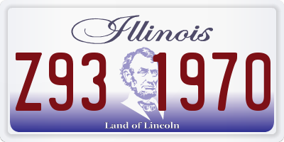 IL license plate Z931970