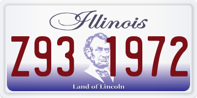 IL license plate Z931972