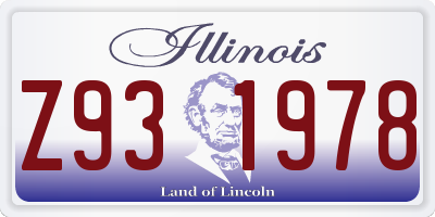 IL license plate Z931978