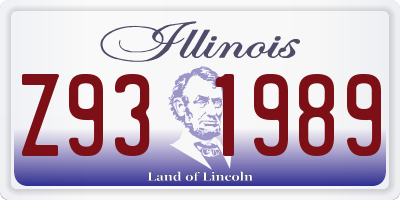 IL license plate Z931989