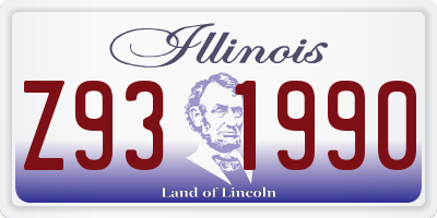 IL license plate Z931990